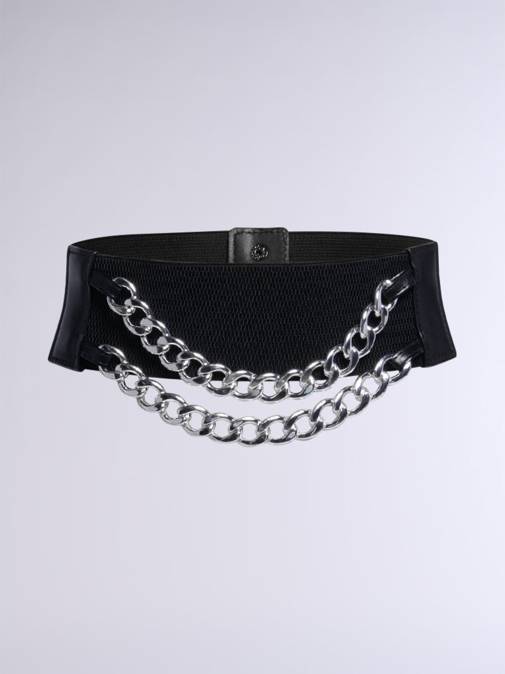 Waist Belt with Silver Chain Detail